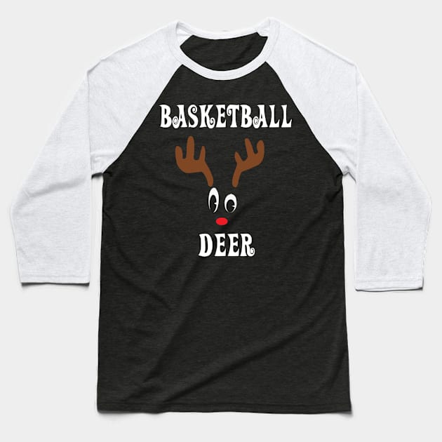 Basketball Reindeer Deer Red nosed Christmas Deer Hunting Hobbies   Interests Baseball T-Shirt by familycuteycom